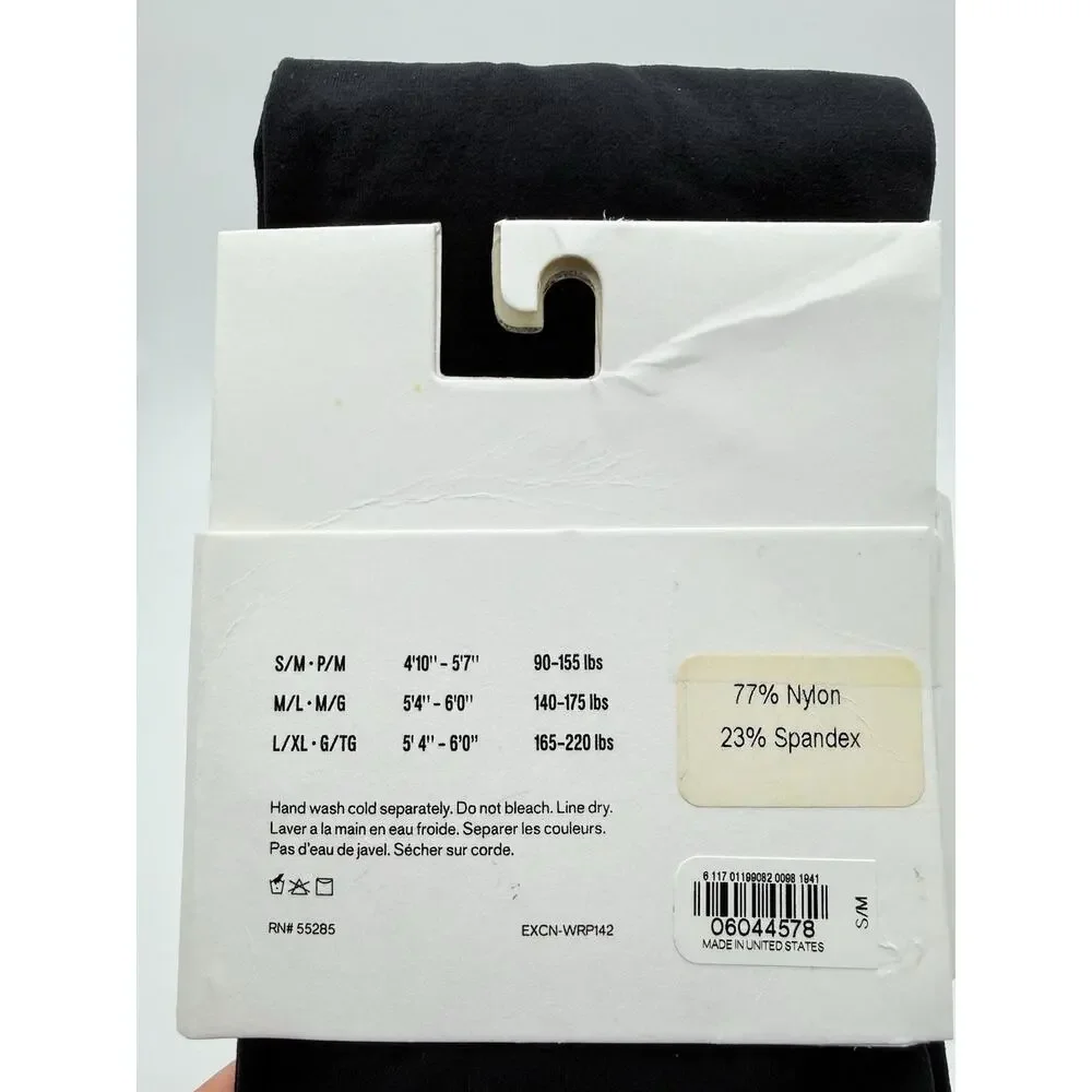 Express Womens Body Shaping Full Length Tights Black Size S / M New